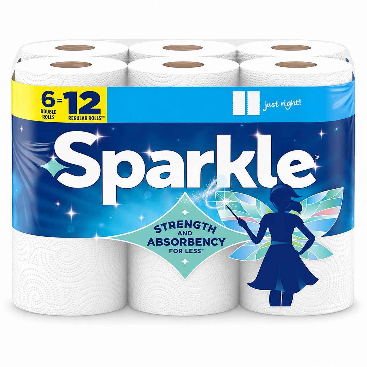 Kitchen Paper Towels - 6 Double Rolls